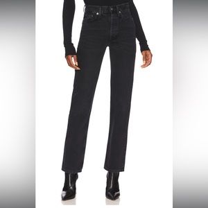 Agolde Lana Mid Rise Straight Jeans